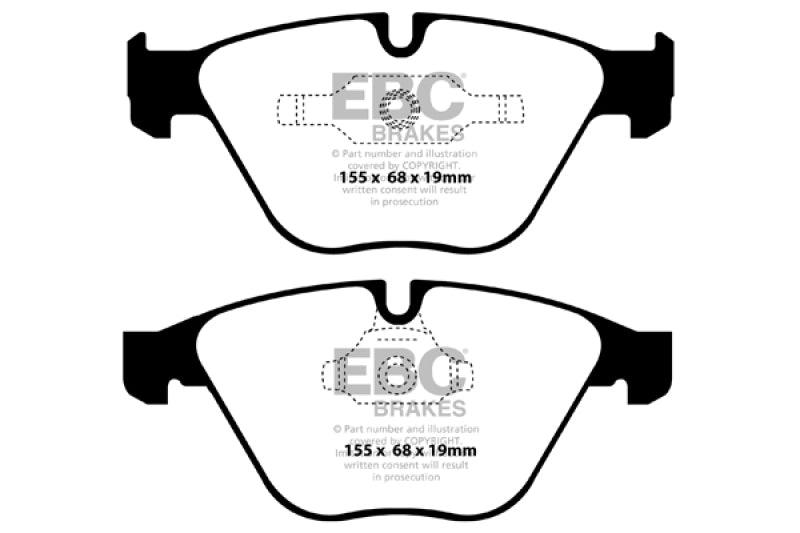EBC 11+ BMW Z4 3.0 Twin Turbo iS (E89) Redstuff Front Brake Pads - Corvette Realm