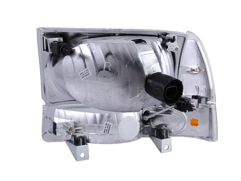 ANZO 2000-2004 Ford Excursion Crystal Headlights Chrome w/ Corner Lights 2pc - Corvette Realm