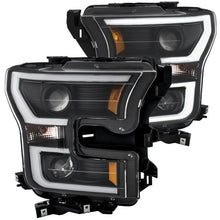 Load image into Gallery viewer, ANZO 2015-2017 Ford F-150 Projector Headlights w/ Plank Style Switchback Black w/ Amber - Corvette Realm