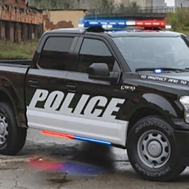 Putco 15-23 Ford F-150 Blade Rocker Kits Sideliners - Red/Blue w/ White Override - Corvette Realm