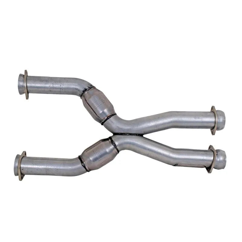 BBK 79-04 Mustang Coyote Swap Short Mid X Pipe w Catalytic Converters 3.0 For BBK Long Tube Headers - Corvette Realm