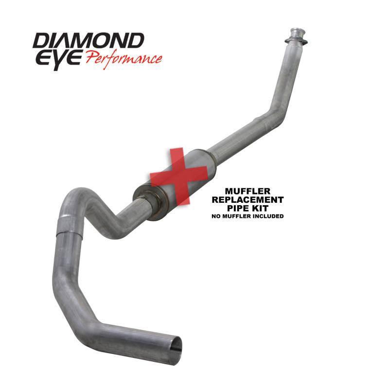 Diamond Eye KIT 4in TB MFLR RPLCMENT PIPE SGL AL: 98.5 - 02 DODGE CUMMINS 5.9L - Corvette Realm