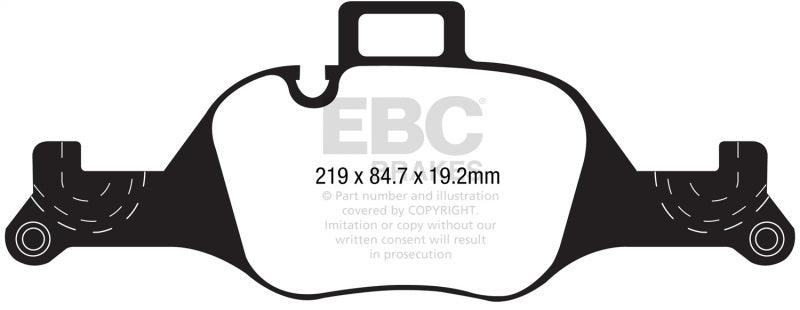 EBC 2017+ BMW 530 G30 Yellowstuff Front Brake Pads - Corvette Realm