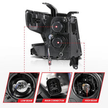 Load image into Gallery viewer, ANZO 2015-2020 Chevy Tahoe Projector Headlights Plank Style Black w/DRL - Corvette Realm