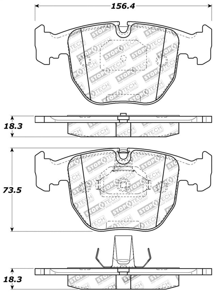 StopTech Performance 00-04 BMW M5 E39 / 00-06 X5 / 03-05 Range Rover HSE Front Brake Pads - Corvette Realm