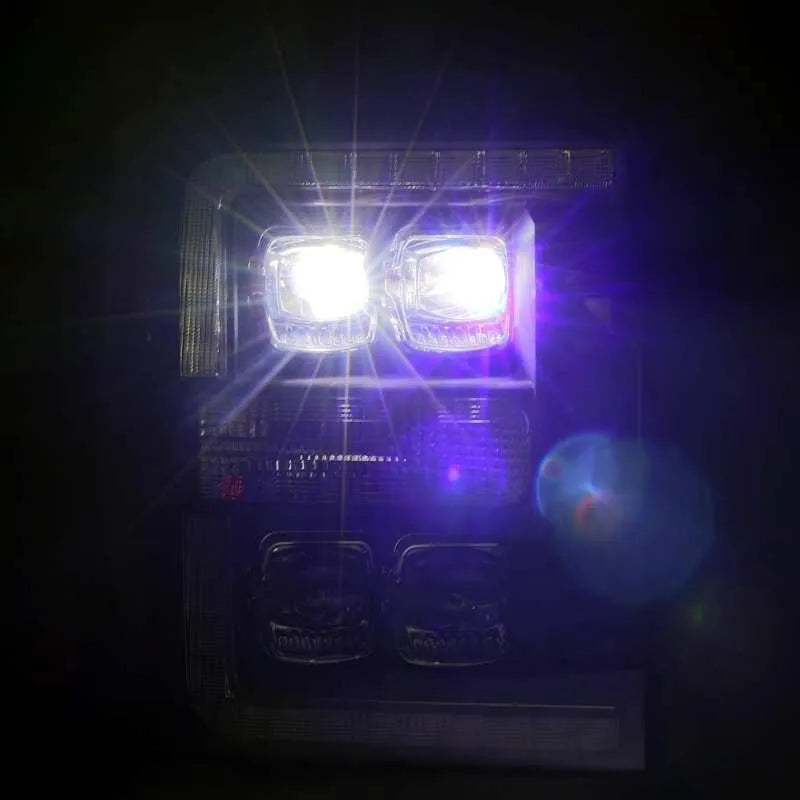 AlphaRex 11-16 Ford F-350 SD NOVA LED Proj Headlights Plank Style Chrm w/Activ Light/Seq Signal - Corvette Realm