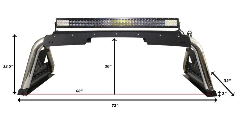 Go Rhino 14-19 Chevy 1500 LD (Classic) Sport Bar 2.0 Complete Kit w/Sport Bar+Retractable Light Mnt - Corvette Realm