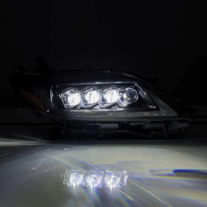 AlphaRex 2011+ Toyota Sienna NOVA LED Proj Headlights Plank Style Black w/Activ Light/Seq Signal/DRL - Corvette Realm
