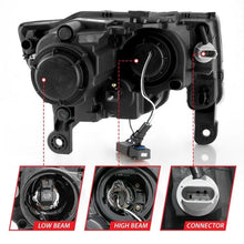 Load image into Gallery viewer, ANZO 2017-2018 Jeep Grand Cherokee Projector Headlights w/ Plank Style Switchback - Black w/ Amber - Corvette Realm
