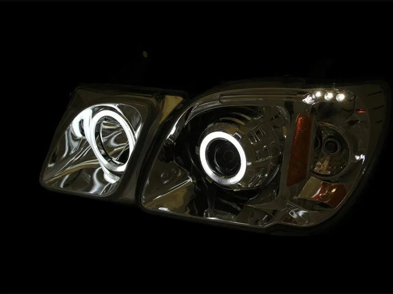 ANZO 1998-2007 Lexus Lx470 Projector Headlights w/ Halo Black (CCFL) - Corvette Realm
