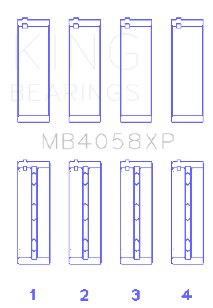 King Nissan VQ35DE Performance Main Bearing Set - Size STDX