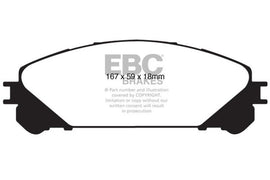 EBC 10+ Lexus RX350 3.5 (Japan) Extra Duty Front Brake Pads - Corvette Realm