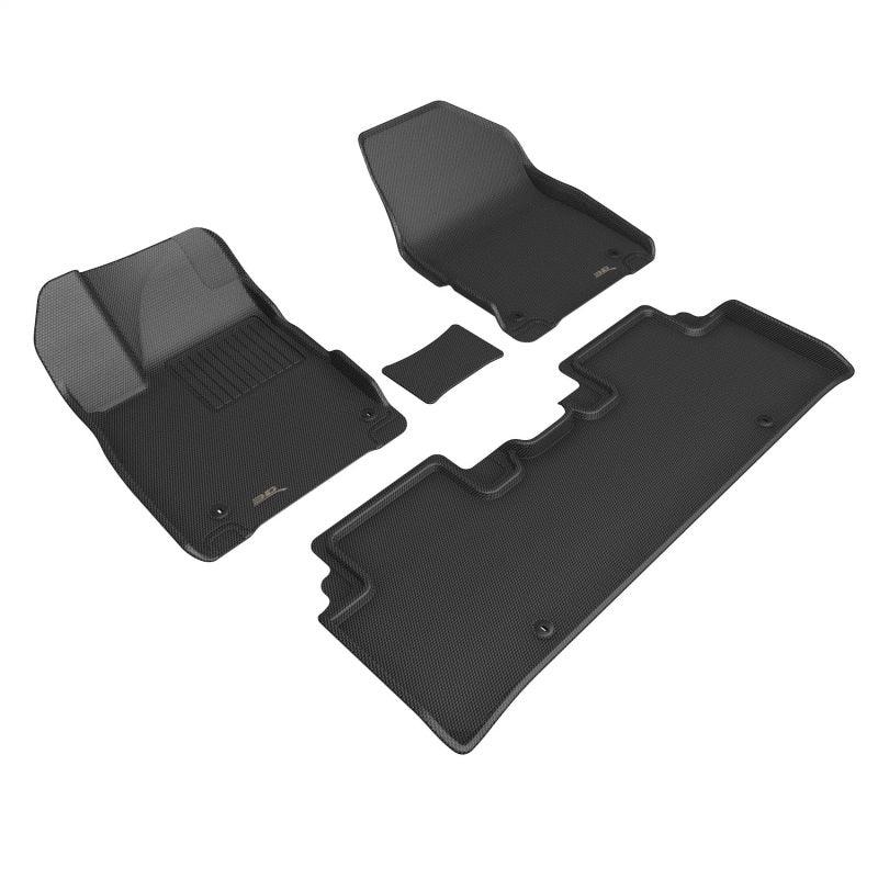 3D MAXpider 2022 Kia EV6 Kagu 1st & 2nd Row Floormat - Black - Corvette Realm