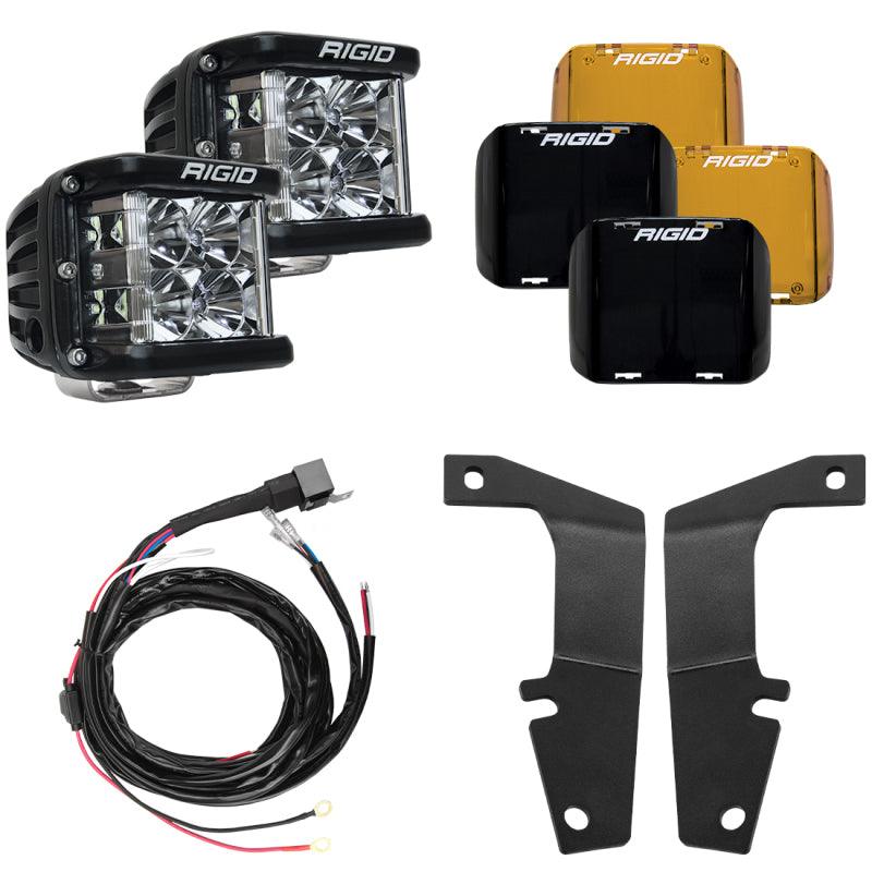 Rigid Industries 10-20 Toyota 4Runner A-Pillar Light Kit (Includes D-SS Flood) - Corvette Realm
