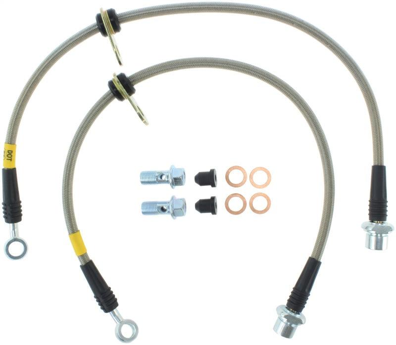 StopTech 94-99 Toyota Celica Front Stainless Steel Brake Lines - Corvette Realm