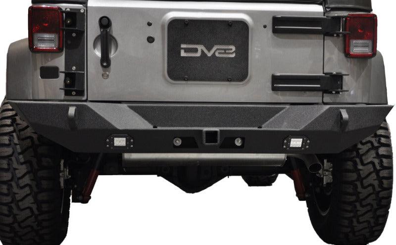 DV8 Offroad 07-18 Jeep Wrangler JK Full Length Rear Bumper w/ Lights - Corvette Realm