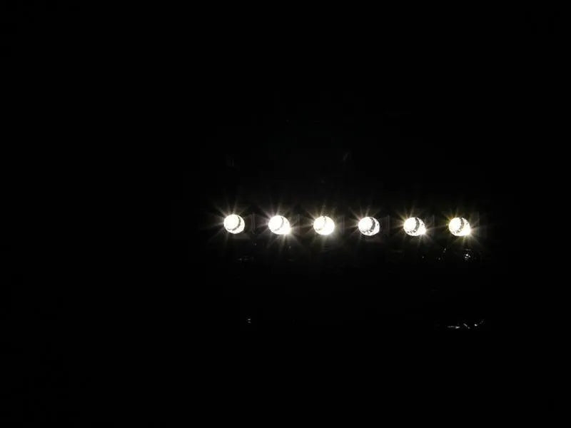 ANZO 2000-2004 Ford Excursion Crystal Headlights Black w/ LED 1pc - Corvette Realm