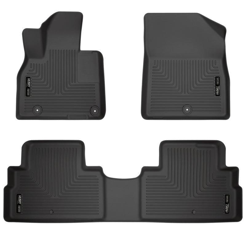 Husky Liners 2020 Kia Telluride Weatherbeater Black Front & 2nd Seat Floor Liners - Corvette Realm