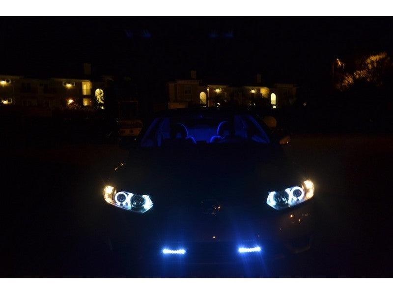 Spyder Honda Civic 06-08 2Dr Projector Headlights LED Halo Black High H1 Low H1 PRO-YD-HC06-2D-HL-BK - Corvette Realm