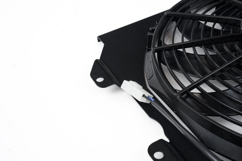 CSF 92-00 Honda Civic All-Aluminum Fan Shroud w/12in SPAL Fan - Black Finish - Corvette Realm