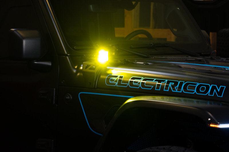 DV8 Offroad 3in Elite Series LED Amber Pod Light - Corvette Realm