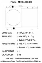 Load image into Gallery viewer, CSF 96-07 Mitsubishi Evo 4/5/6/7/8/9 Full-Slim Radiator w/12in Fan &amp; Shroud/-16AN &amp; Slip On Fitting - Corvette Realm