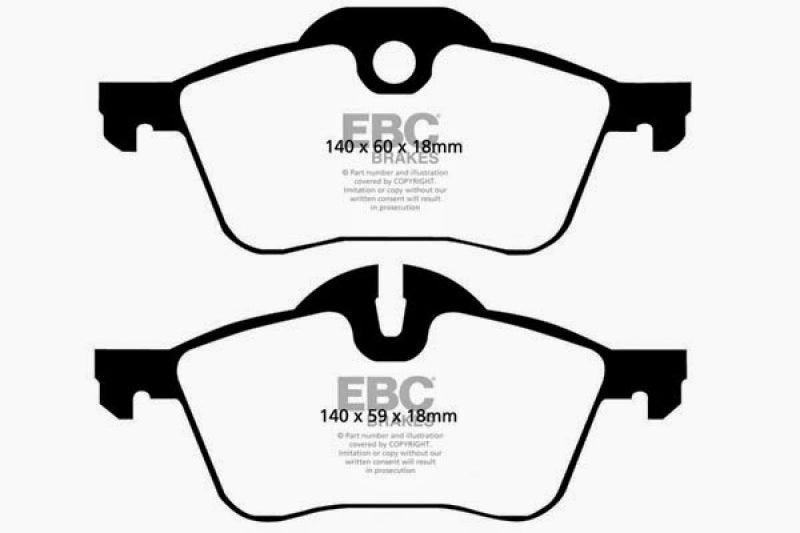 EBC 02-03 Mini Hardtop 1.6 Redstuff Front Brake Pads - Corvette Realm