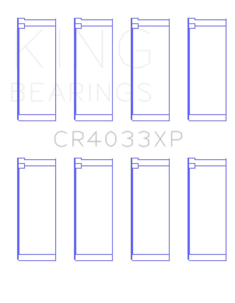 King Honda F20C/F22C/97-01 H22A4 Rod Bearing Set - Size +0.25mm