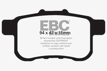 Load image into Gallery viewer, EBC 09-14 Acura TSX 2.4 Ultimax2 Rear Brake Pads