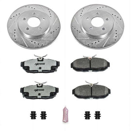 Power Stop 11-14 Ford Mustang Rear Z26 Street Warrior Brake Kit - Corvette Realm