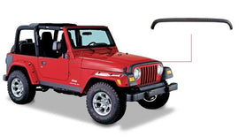 Bushwacker 18-19 Jeep Wrangler Rubicon/Sport//Unlimited/Sport S Hood Stone Guard- Black - Corvette Realm