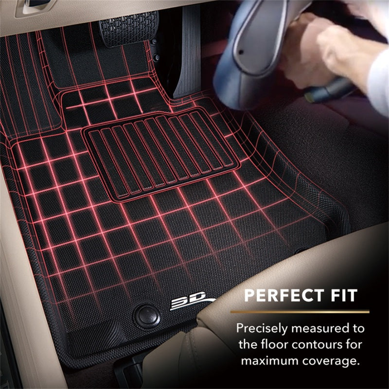 3D MAXpider 2016-2020 Kia Optima Kagu 1st & 2nd Row Floormats - Black