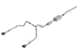 Borla 19-23 Chevrolet Silverado/GMC Sierra 1500 6.2L SS (S-Type) Catback Exhaust - Black Chrome Tips