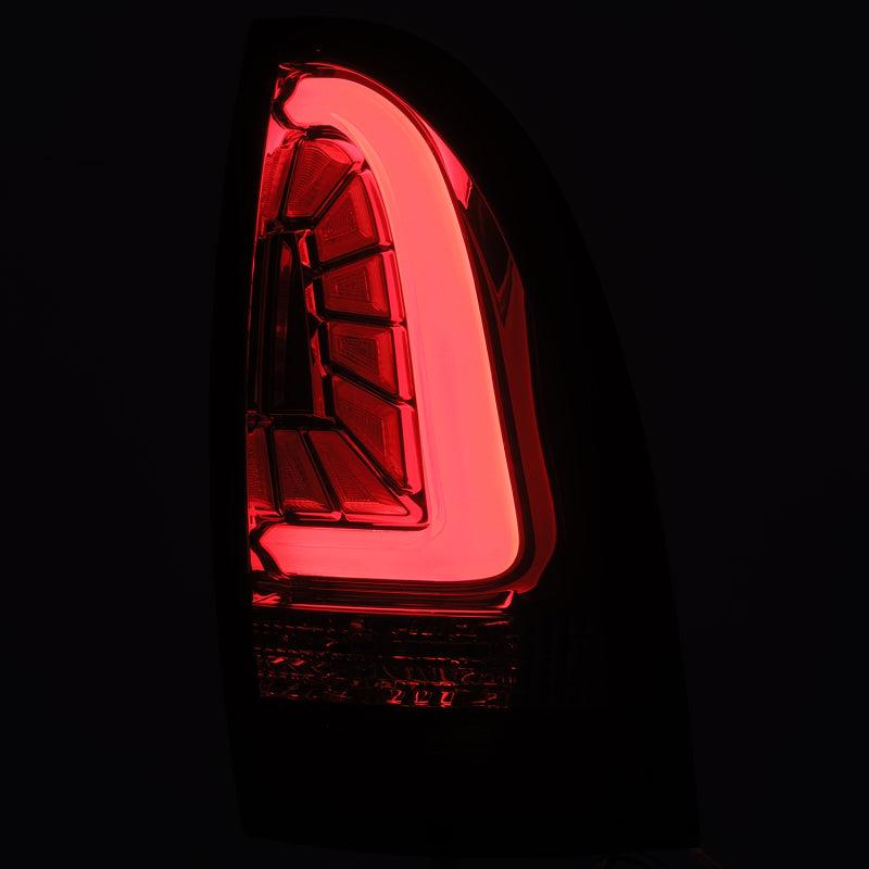 AlphaRex 05-15 Toyota Tacoma PRO-Series LED Tail Lights Jet Black - Corvette Realm