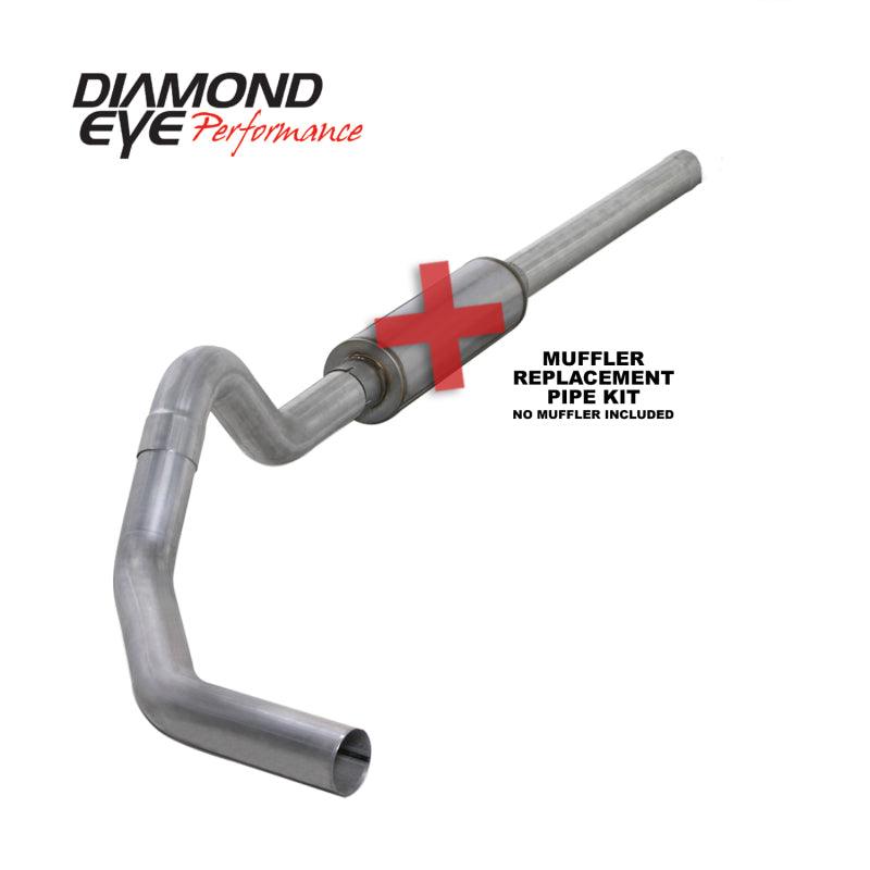 Diamond Eye KIT 4in CB MFLR RPLCMENT PIPE SGL AL: 2004.5-2007.5 DODGE CUMMINS 600 - Corvette Realm