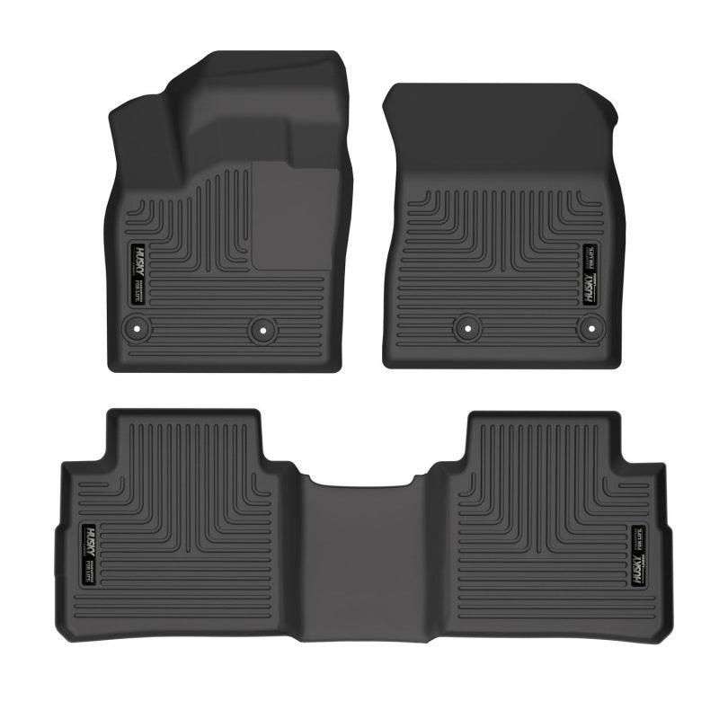 Husky Liners 21-22 Nissan Rogue WeatherBeater Front & 2nd Seat Floor Liners - Black - Corvette Realm