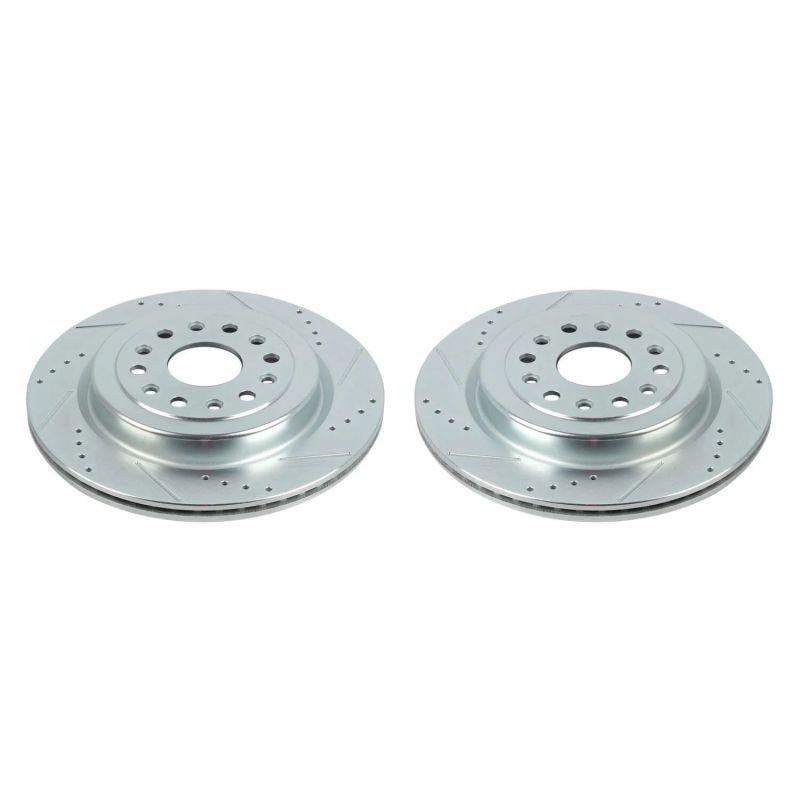 Power Stop 19-20 Ram 1500 Rear Evolution Drilled & Slotted Rotors - Pair - Corvette Realm
