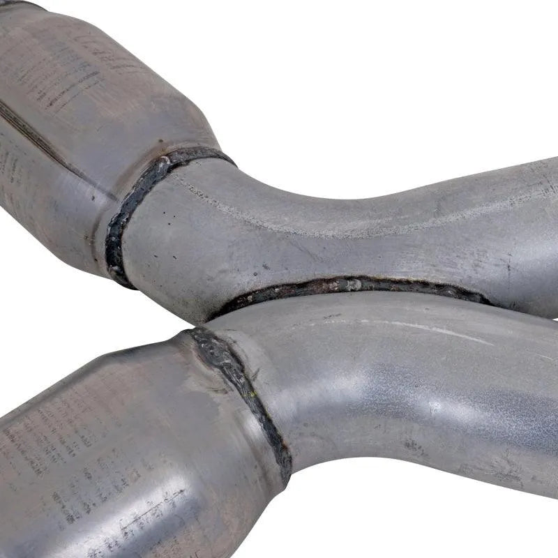 BBK 79-04 Mustang Coyote Swap Short Mid X Pipe w Catalytic Converters 3.0 For BBK Long Tube Headers - Corvette Realm