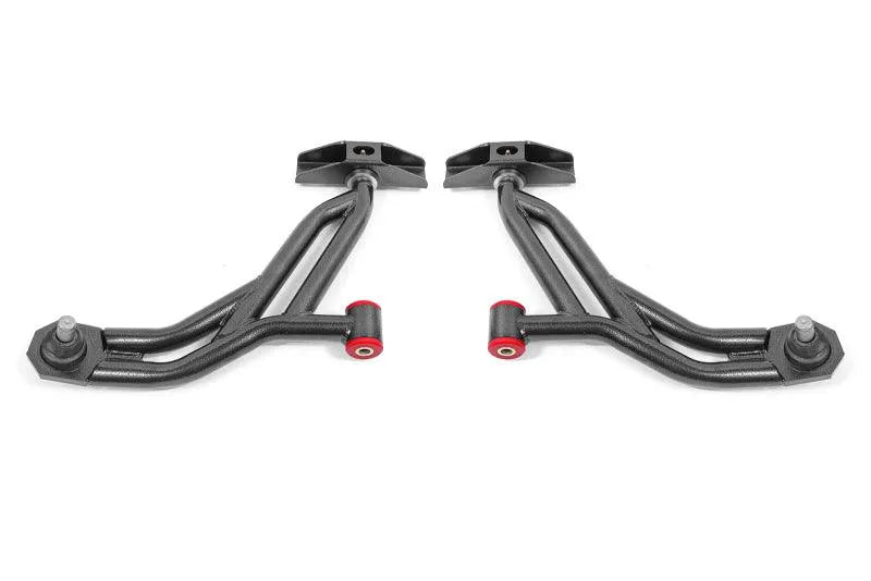 BMR 10-14 Ford Mustang / Shelby GT500 Non-Adj. Lower A-Arms (Poly/Delrin) - Black Hammertone - Corvette Realm