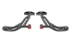 BMR 10-14 Ford Mustang Adj. Lower A-Arms Delrin/Rod End w/ 19mm STD. Ball Joint - Black Hammertone - Corvette Realm