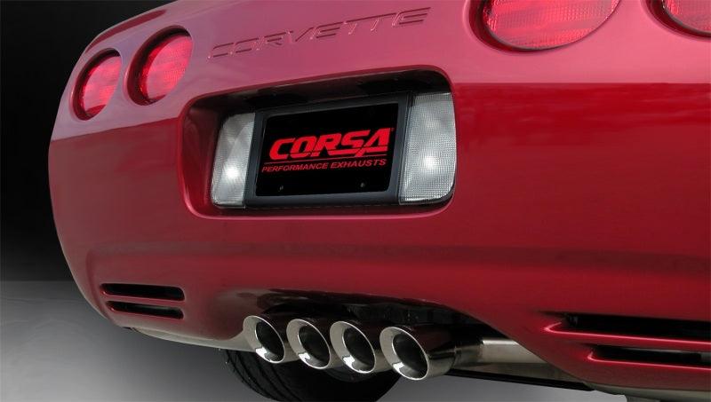 Corsa 97-04 Chevrolet Corvette C5 Z06 5.7L V8 Polished Sport Axle-Back Exhaust - Corvette Realm