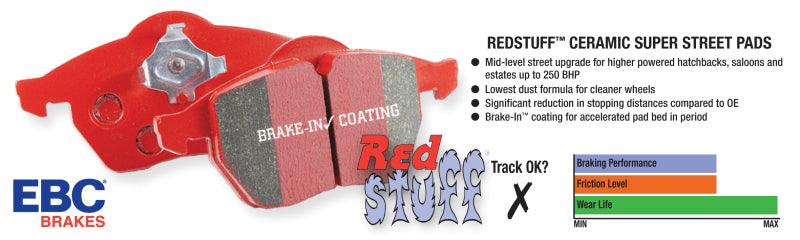 EBC 2017+ Honda Civic Type-R Redstuff Rear Brake Pads - Corvette Realm