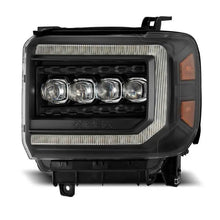 Load image into Gallery viewer, AlphaRex 14-18 GMC Sierra NOVA LED Proj Headlights Plank Style Black w/Activ Light/Seq Signal/DRL - Corvette Realm
