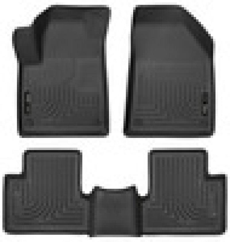 Husky Liners 15-22 Jeep Cherokee WeatherBeater Combo Black Floor Liners - Corvette Realm