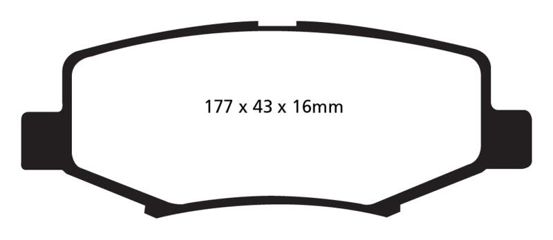 EBC 06-11 Dodge Nitro 3.7 Greenstuff Rear Brake Pads - Corvette Realm