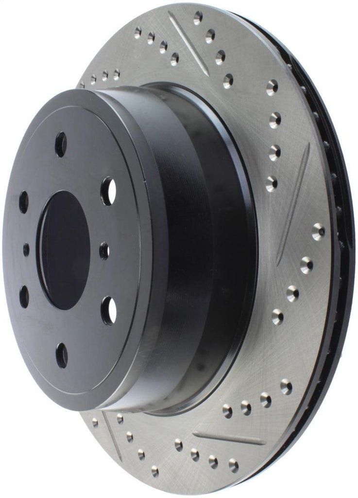 StopTech 07-10 GMC Sierra (w/ Rear Drum) / 07-09 GMC Yukon Rear Left Slotted & Drilled Rotor - Corvette Realm