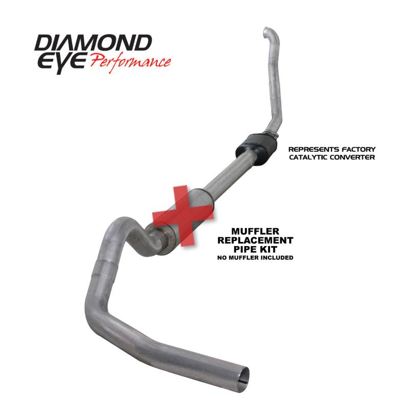 Diamond Eye KIT 4in MFLR RPLCMENT PIPE TB SGL ALUM 94-97 5 7 3L F250/F350 PWRSTROKE NFS W CARB STDS - Corvette Realm