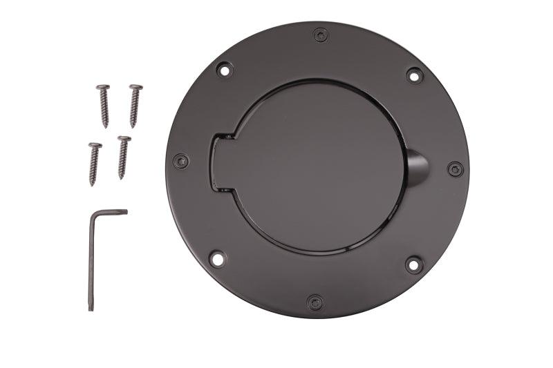 Rugged Ridge Non-Locking Gas Cap Door Black 97-06 Jeep Wrangler - Corvette Realm