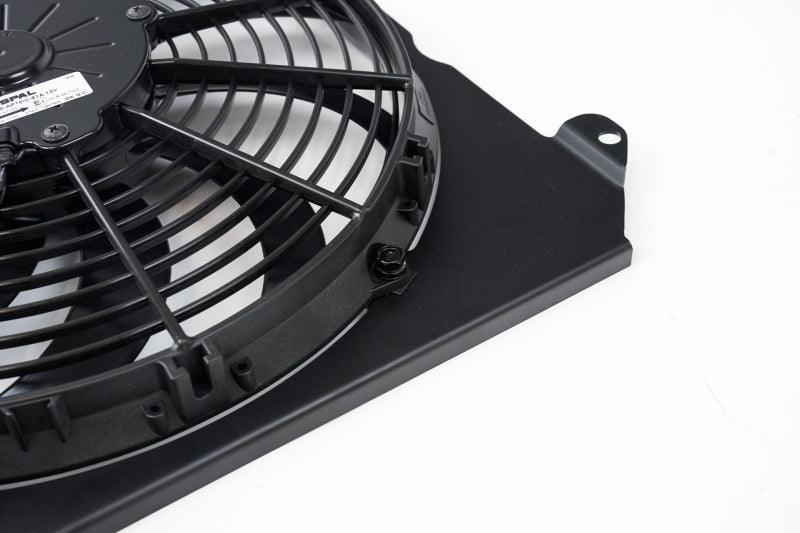 CSF 92-00 Honda Civic All-Aluminum Fan Shroud w/12in SPAL Fan - Black Finish - Corvette Realm