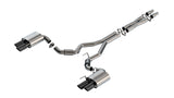 Borla 24-25 Ford Mustang GT 5.0L V8 3 in ATAK Catback Non-Active Exhaust- Black Chrome Quad Tip